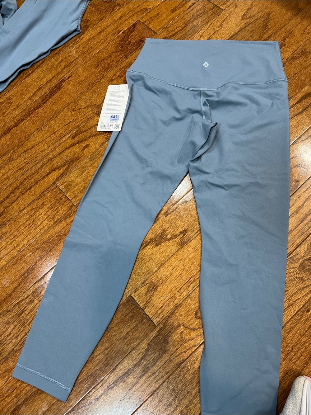 49. Lululemon align no line HR pant legging 25” blue steel NWT - Picture 3 of 4